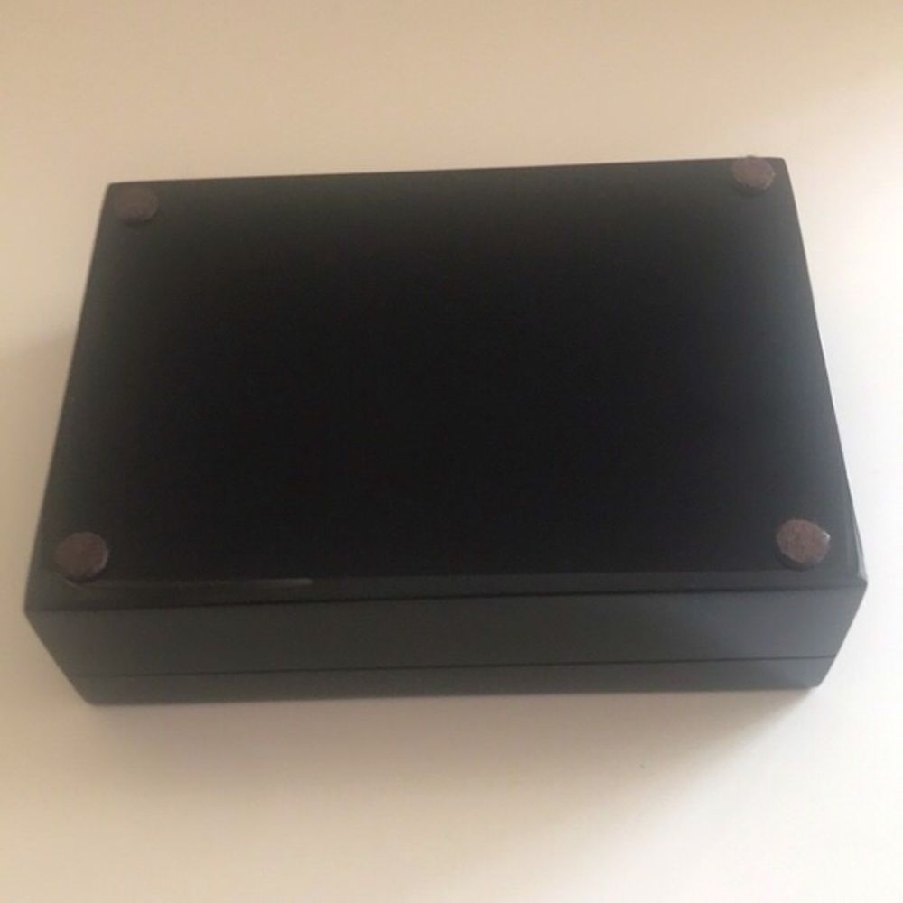 Golden Gate Bridge Watercolor Scene Jewelry Storage Box Black Lacquer Gloss NWT - Picture 7 of 12